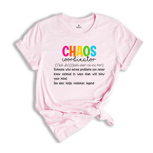 Chaos Coordinator Shirt, Back To School Shirt, Teacher Life Shirt, Teacher Gift, Teacher Appreciation, Teacher Life Shirt, Cute Teacher Tee