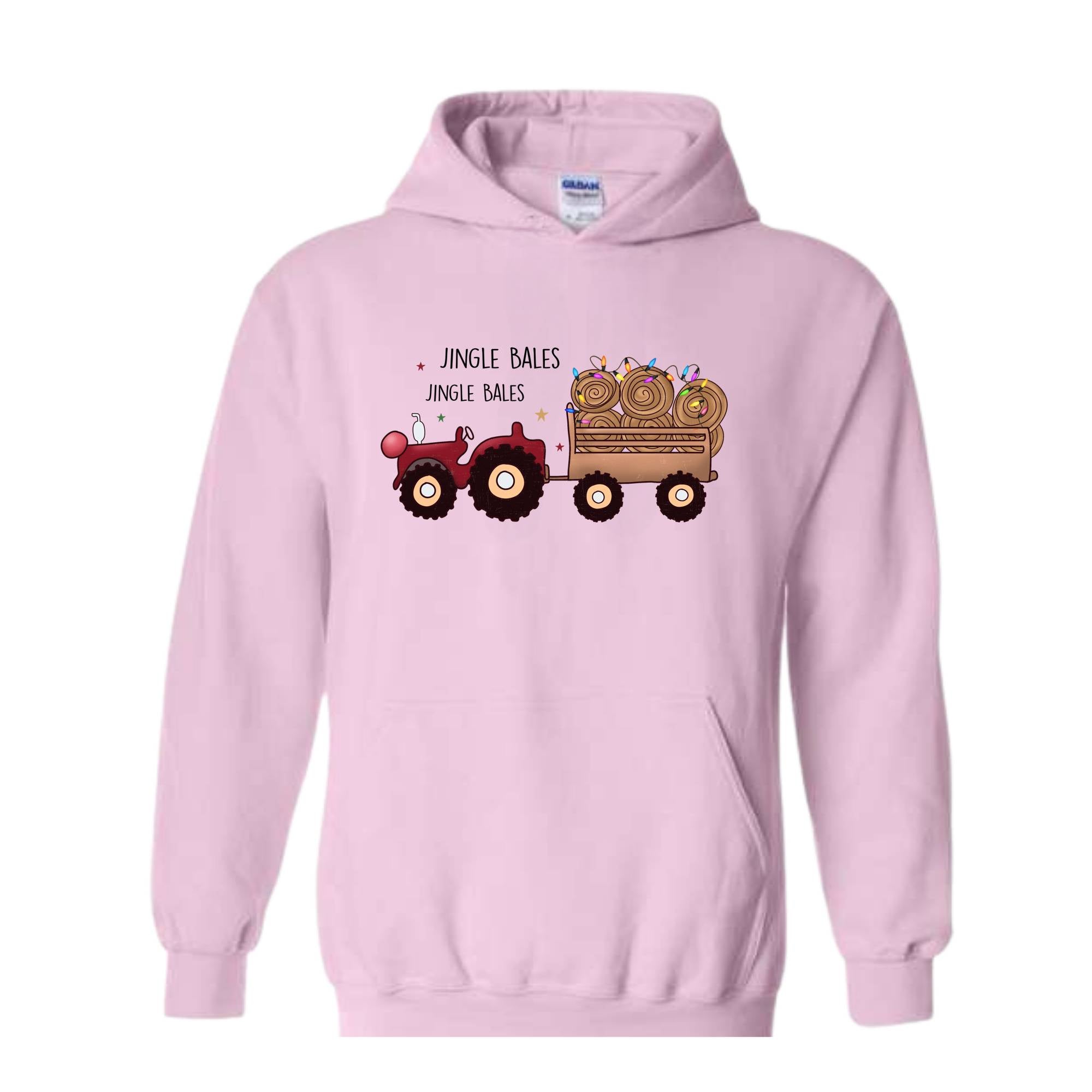 Jingle Bales Jingle Bales Hoodie, Christmas Hoodie, Farming Hoodie, Christmas Farmer Hoodie, Christmas Lights