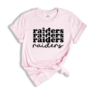 Raiders Written Team Mascot Shirt, Raiders Team Shirt, Raiders Team Spirit Shirt, Raiders Fan Tee, Raiders School Spirit