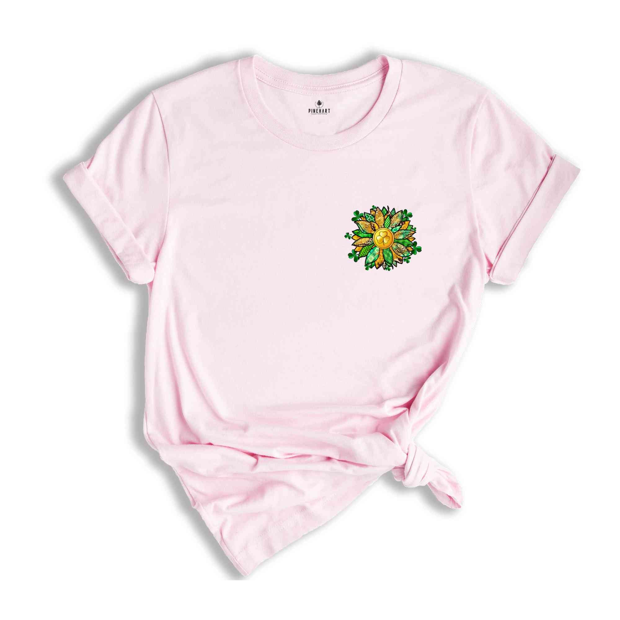 Shamrock Sunflower T-Shirt, Saint Patrick's Day T-Shirt, Funny Saint Patrick's Day Shirt, Shamrock Shirt, Sunflower Shirt