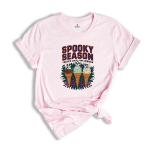 Spooky Season Tastes Like Halloween Shirt, Funny Halloween Shirt, Ghost Shirt, Halloween Gift, Retro Fall Shirt, Ice Cream Lover Gift