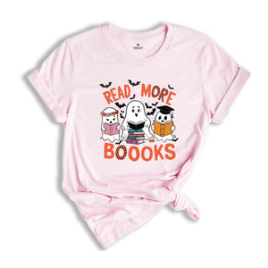 Read More Books Spooky Teacher Shirt, Halloween Shirt for Teacher, Teacher Halloween Shirt, Groovy Ghost Teacher Tshirt, Reading Teacher Tee