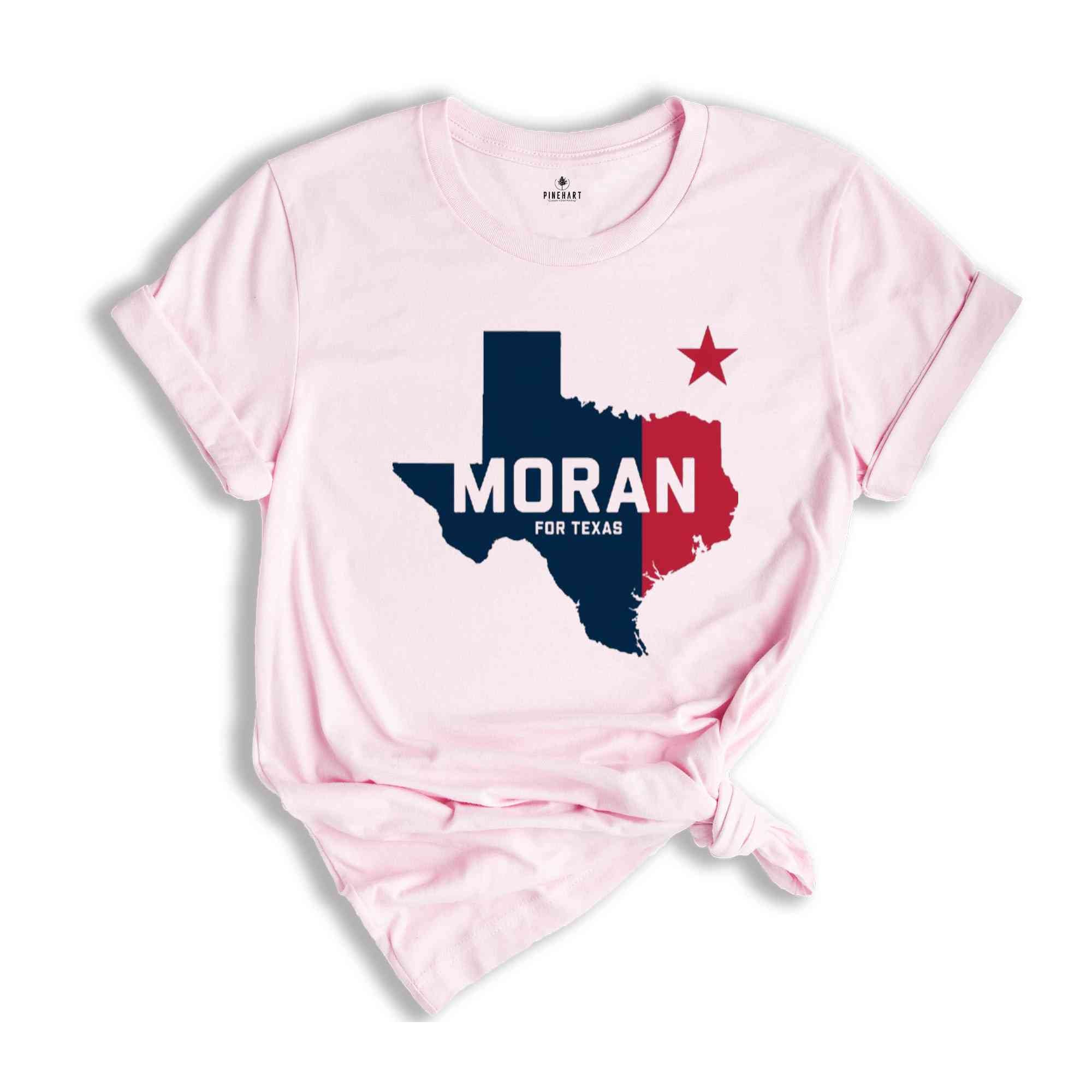 Nathaniel Moran for Texas 2024 Congressional Elections Campaign T-Shirt, Nathaniel Moran for Congress 2024 November Elections Tee