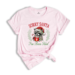 Sorry Santa I've Been Feral Shirt, Christmas Season Feral Raccoon Shirt, Christmas Feral Girl Gift, Christmas Shirt, Raccoon Meme Shirt