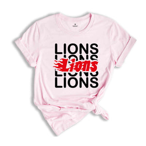 Lions Team Mascot Shirt, Lions Team Shirt, Lions Football Shirt, Lions Fan Shirt, Lions School Shirt, Lions School Spirit