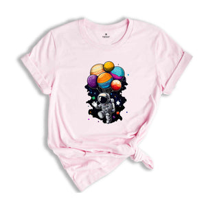 Astronaut Balloon T-Shirt, Space Balloon Shirt, Space Shirt, Astronaut Birthday Shirt, Space Gifts, Spaceman Shirt