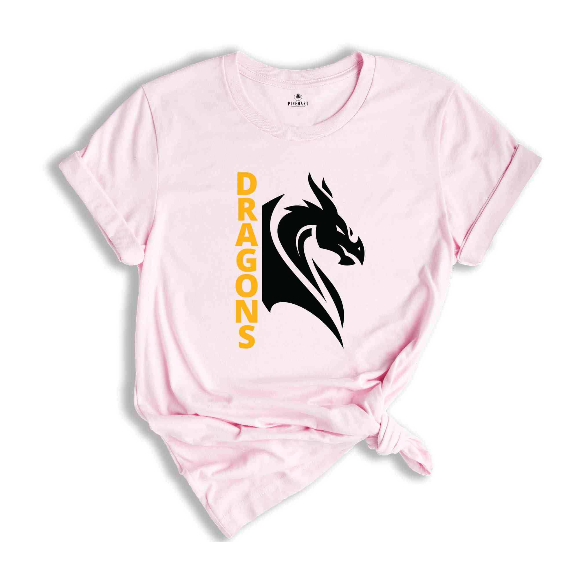 Dragons Shirt, Dragon Shirt, Custom School Name Shirt, Sports Team Shirt, Mascot Shirt, School Sports Team Shirt, School Shirt, Team Shirt