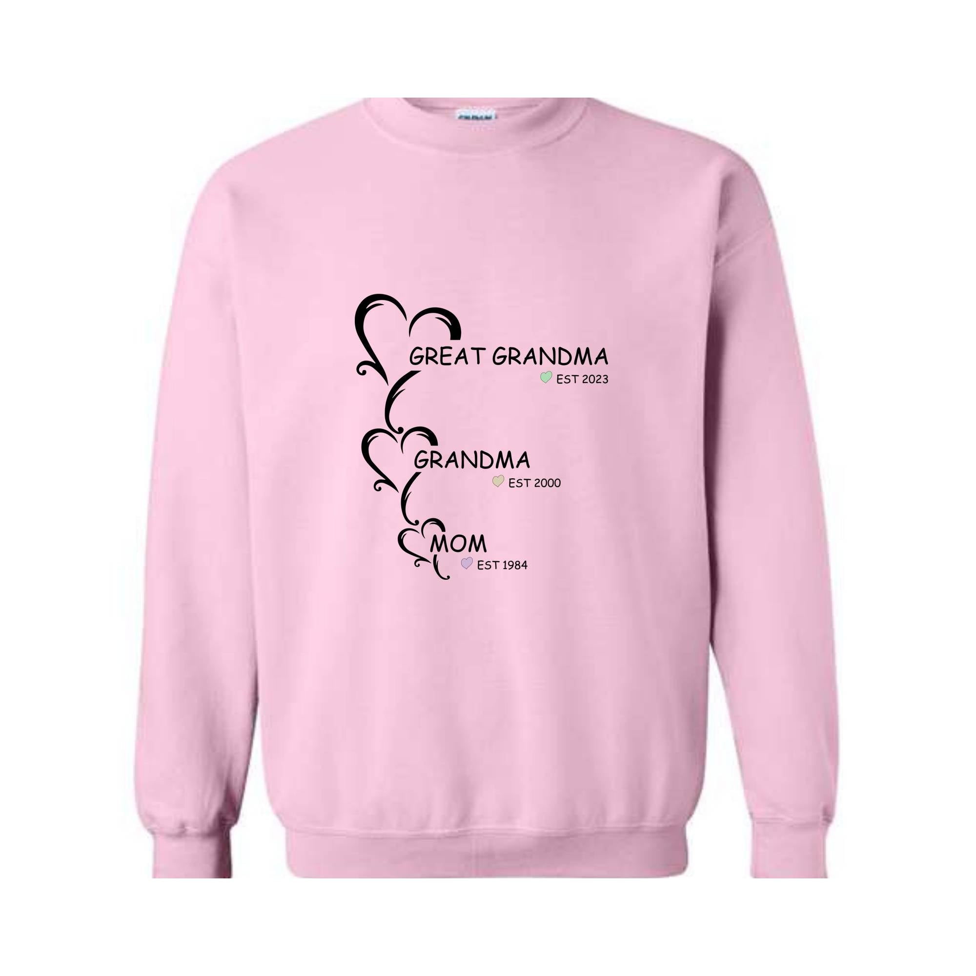 Customized Mama Grandma Great Grandma Sweatshirt, Nana Est Year , Women of The Family Sweatshirt, Mother's Day Gift