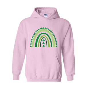 Rainbow Shamrock Sweatshirt, Rainbow Lucky Sweatshirt, St Patricks Hoodie, Patricks Day Sweatshirt, Rainbow Shamrock Lucky Irish Sweatshirt