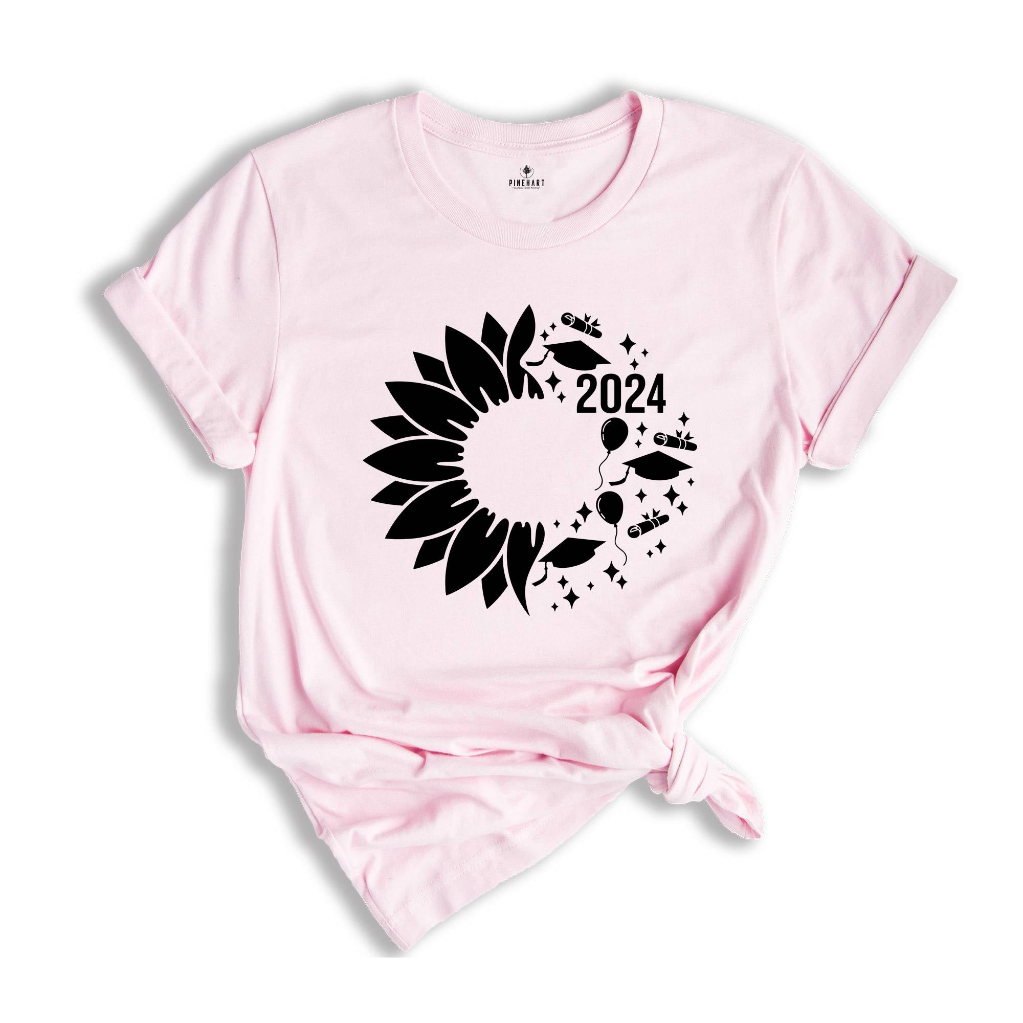 Senior 2025 Sunflower T-Shirt, Graduation 2025 Shirt, Graduation Gift, Class of Shirts 2025, Grad Of 2025 Tee, Last Day of School