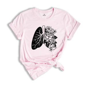 Floral Lungs Shirt, Respiratory Therapist Shirt, Lung Cancer Shirt, Floral Anatomy Shirt, Healthcare Shirt, Gift for Nurse