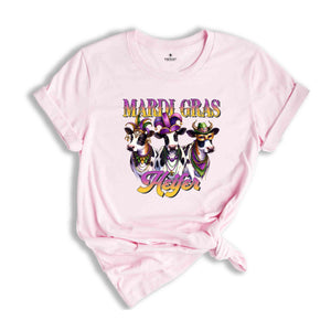 Mardi Gras Heifer Shirt, Happy Mardi Gras, Funny Mardi Gras Shirt, Highland Cow Shirt, Heifer Shirt, Farm Animal Shirt, Mardi Gras Carnival