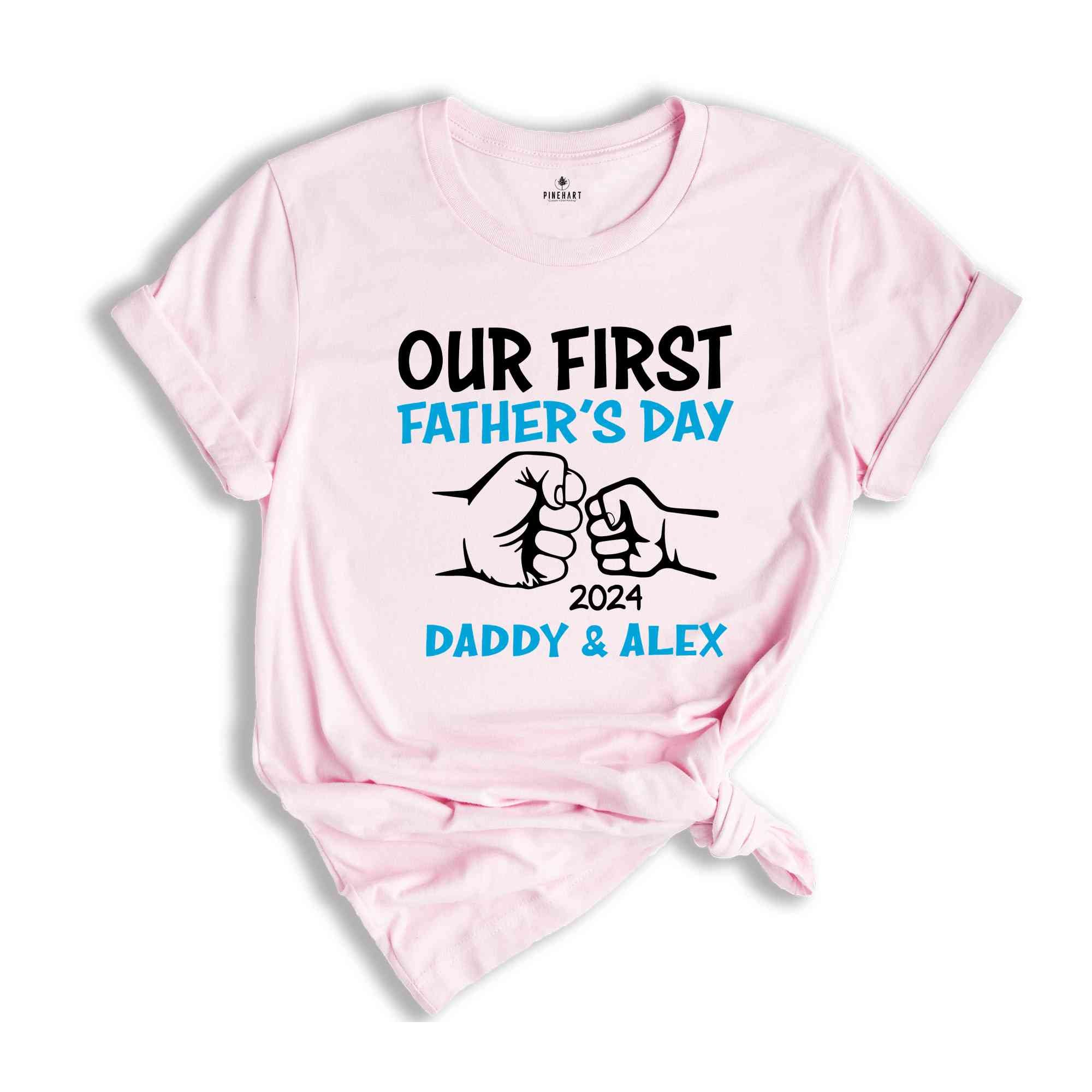 Our First Fathers Day Shirt, Daddy And Child Shirt, Fathers Day Matching Shirt, Fathers Day Gift Tee