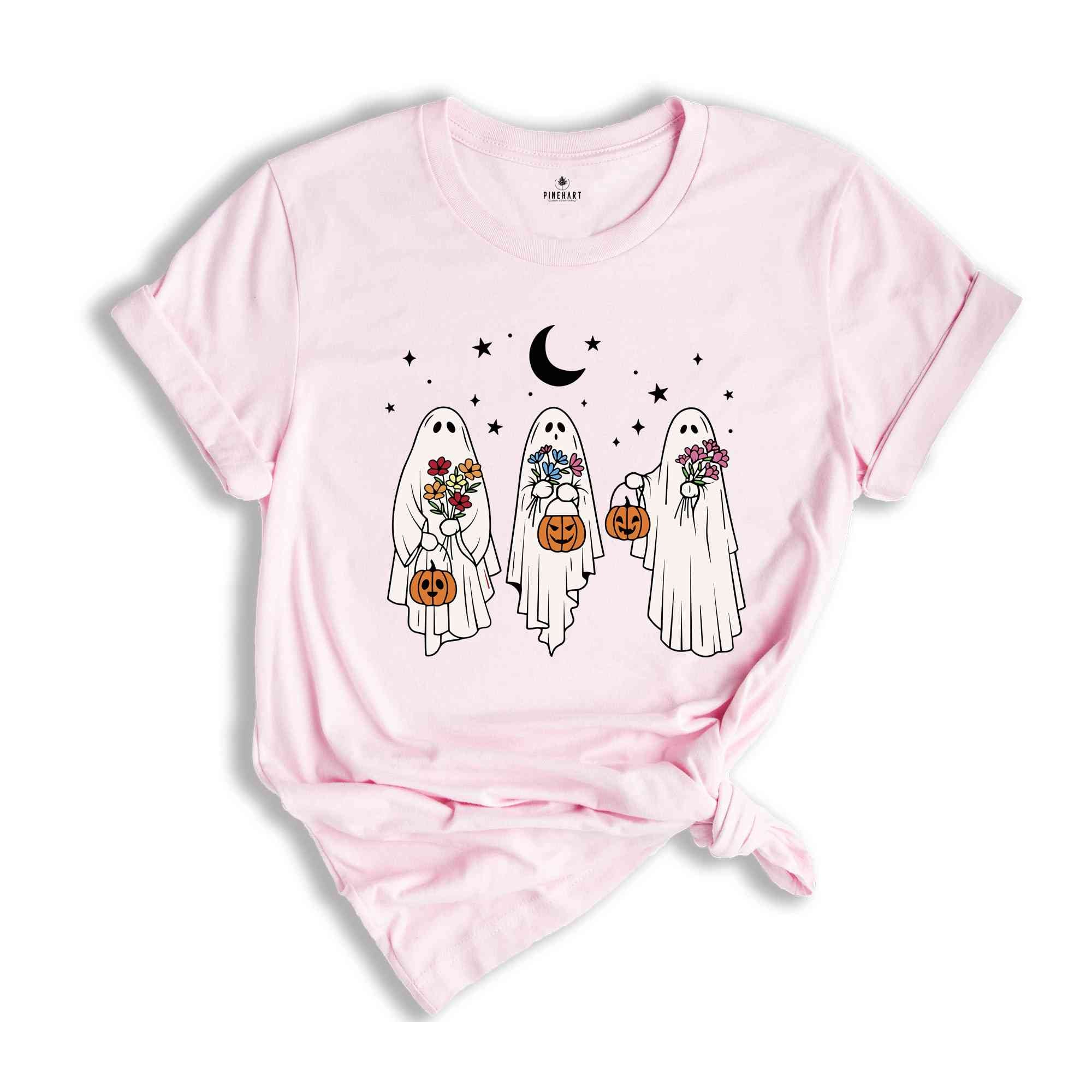 Floral Ghost Shirt, Halloween Ghost Shirt, Flower Ghost Shirt, Cute Ghost Shirt, Funny Halloween Shirt, Spooky Season Shirt