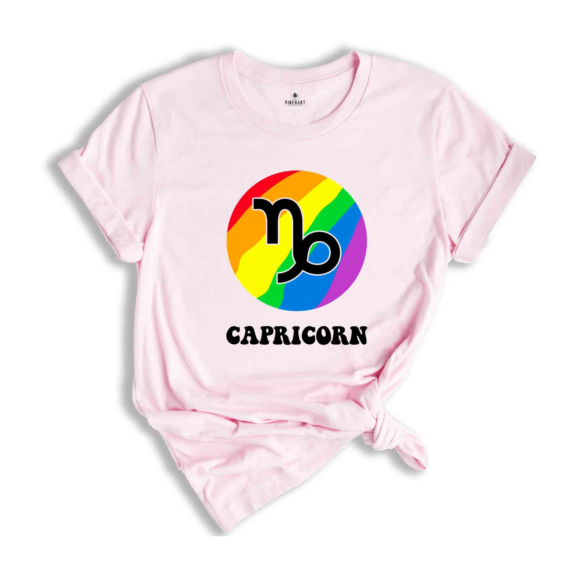 Capricorn LGBT Shirt, Zodiac Sign Shirt, Capricorn Birthday Shirt, LGBTQ Pride Shirt, Pride Month Shirt, Rainbow Shirt, Zodiac Tshirt