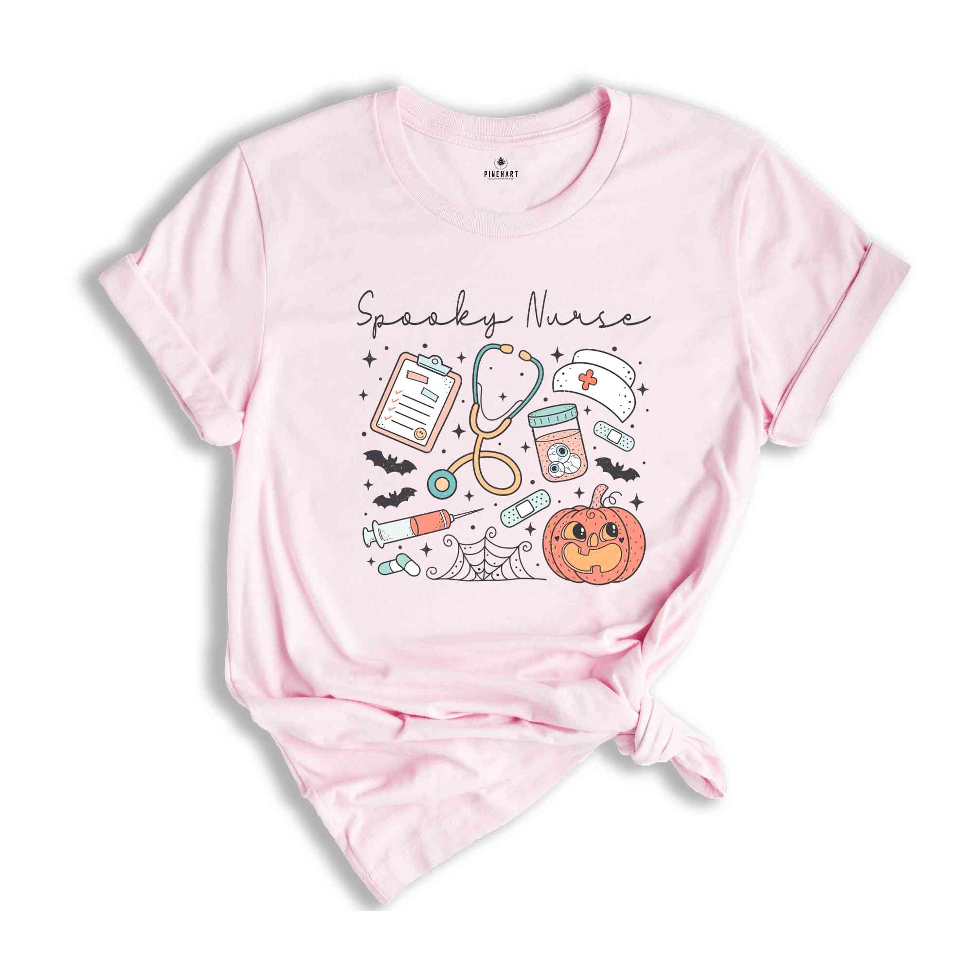 Halloween Spooky Nurse Shirt, Halloween Shirt, Spooky Pumpkin Shirt, Halloween Party Shirt, Retro Halloween Shirt