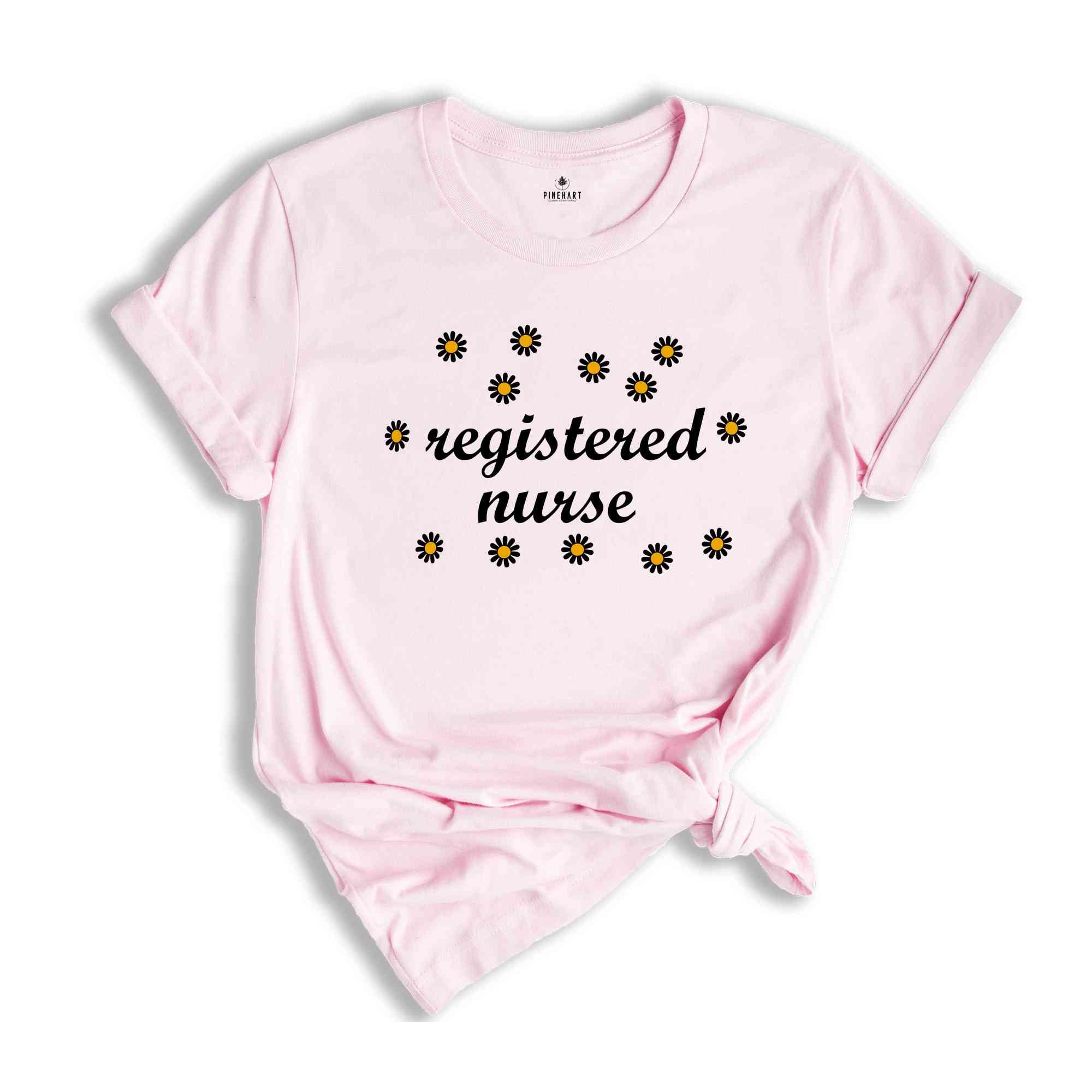 Floral Registered Nurse Shirt, RN Shirt, RNA Shirt, Nurse Practitioner Tee, Graduate Gift, Registered Nurse Shirt