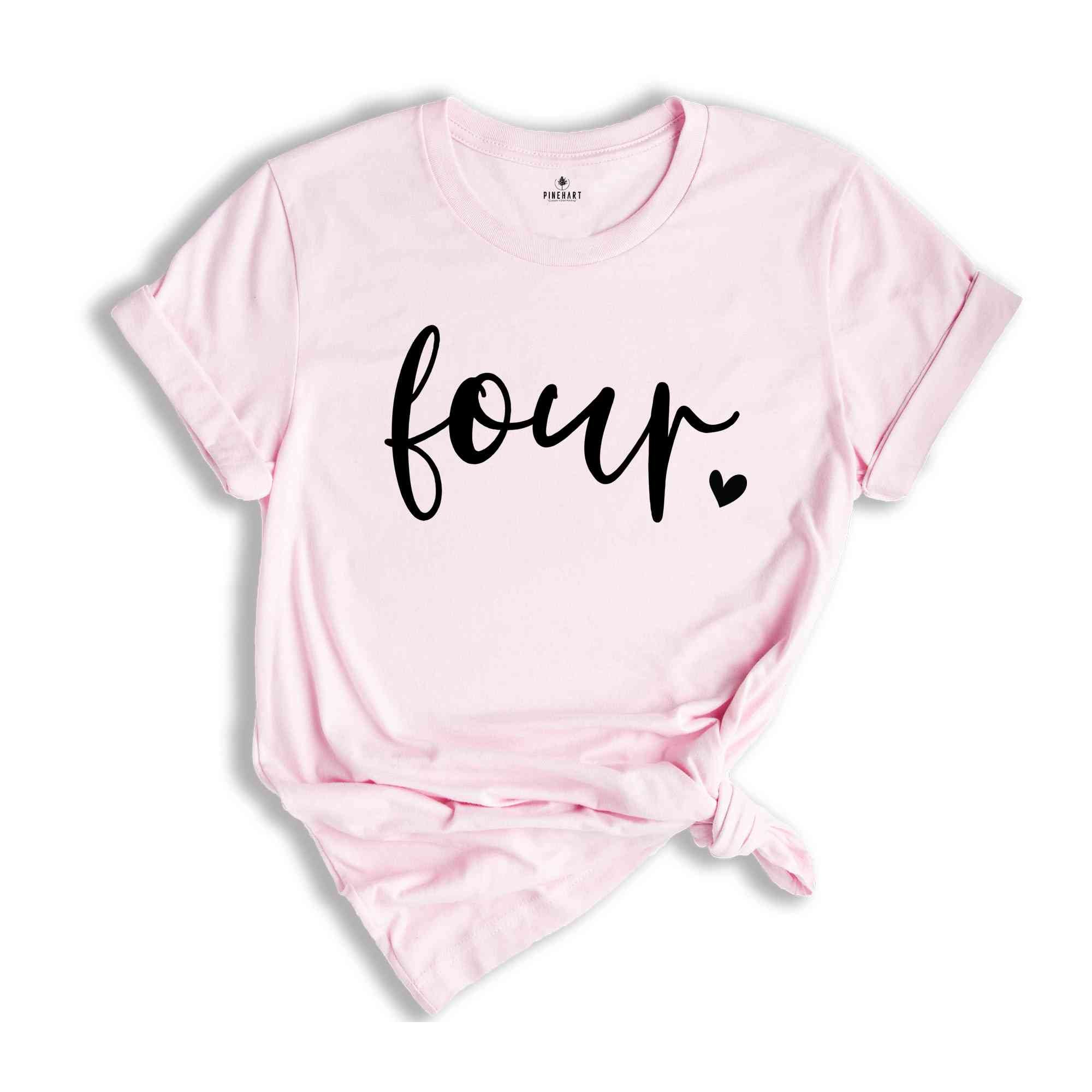 Four Birthday Shirt Girl, 4 Year Old Birthday Gift, Four Birthday Gift, Birthday Party Shirt, Four Year Old Birthday Shirt, Bday Tie Dye