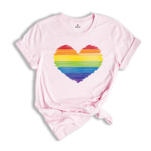 LGBT Love Shirt, Gay Shirt, Pride Shirt, Heart Shirt, Heart Gay Shirt, Gay Pride Shirt, LGBTQ Shirt, Pride Heart Shirt, Rainbow Shirt