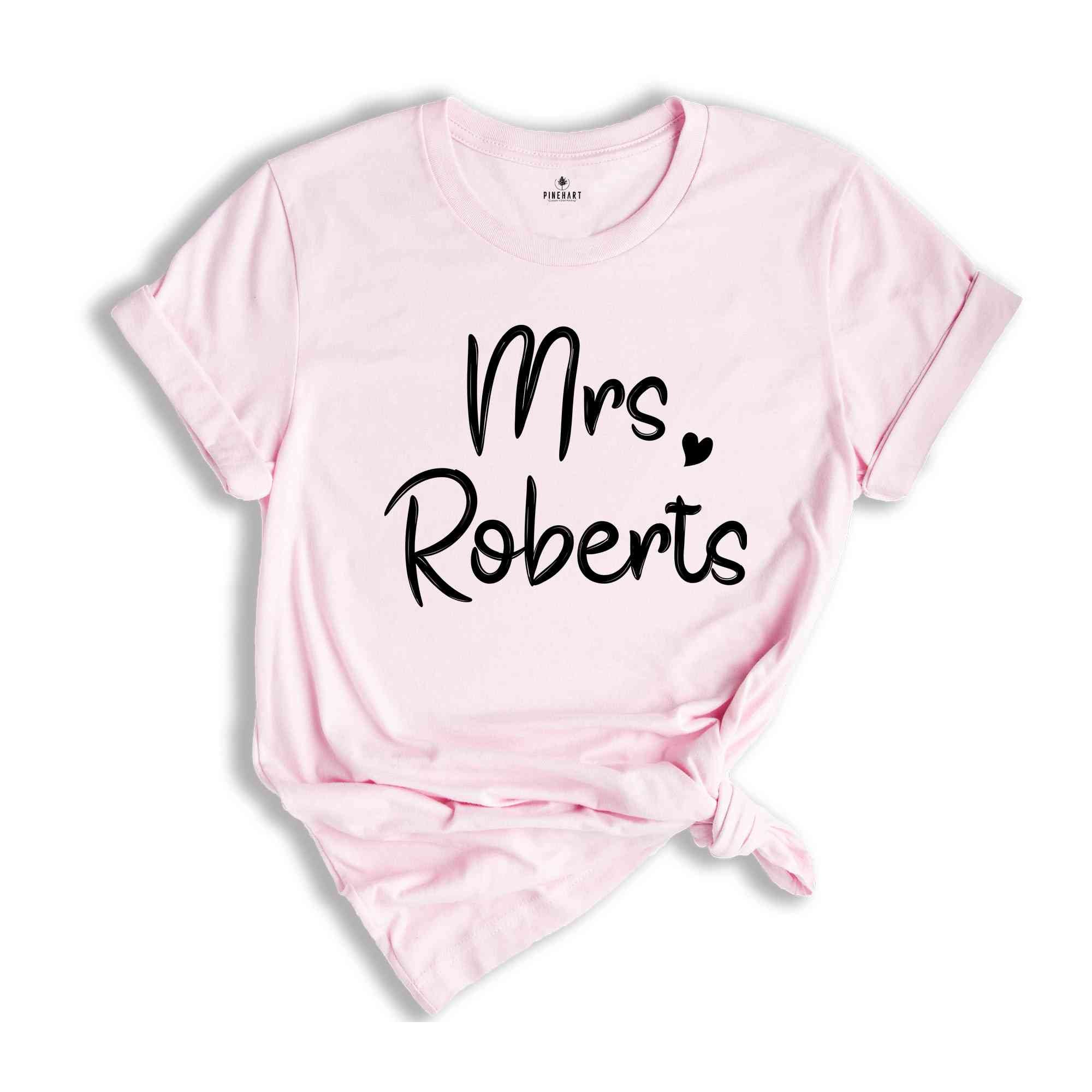 Custom Mrs Shirt, Custom Future Mrs Shirt, Personalized Bride Shirt, Custom Fiancee Gift, Custom Wifey Shirt, Custom Bridal Gift