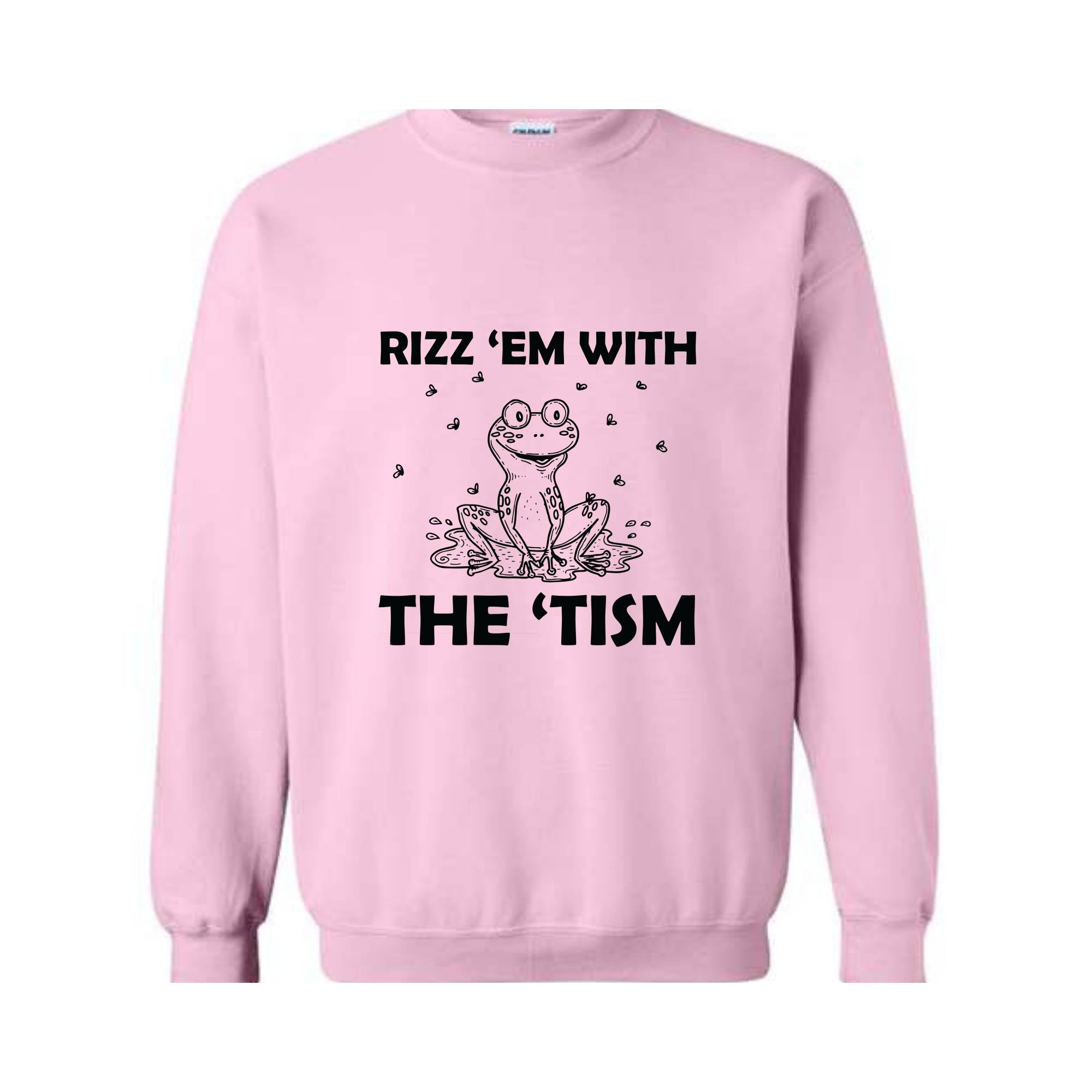 Rizz Em With The Tism Sweatshirt, Funny Frog Sweatshirt, Silly Frog Sweatshirt, Depression Sweatshirt, Funny Autism Sweatshirt