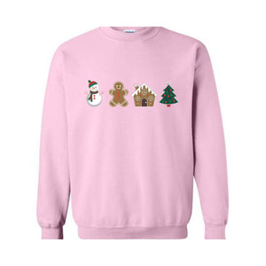 Cute Gingerbread Cookies Sweatshirt, Gift For Christmas