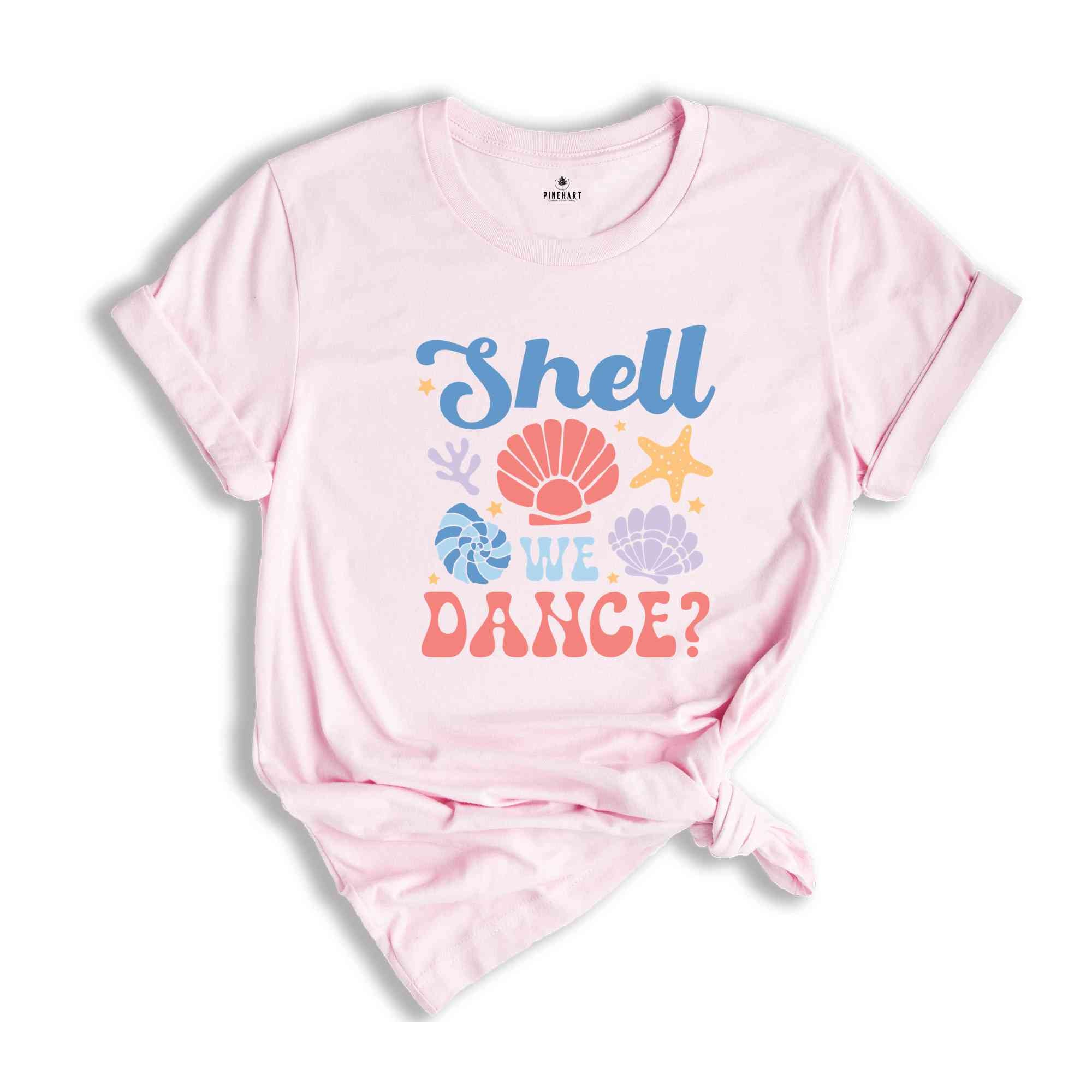 Shell We Dance Shirt, Summer Shirt, Retro Groovy Beach Shirt, Seashells Shirt, Vacation Shirt, Retro Summer Shirt, Beach vibes Shirt