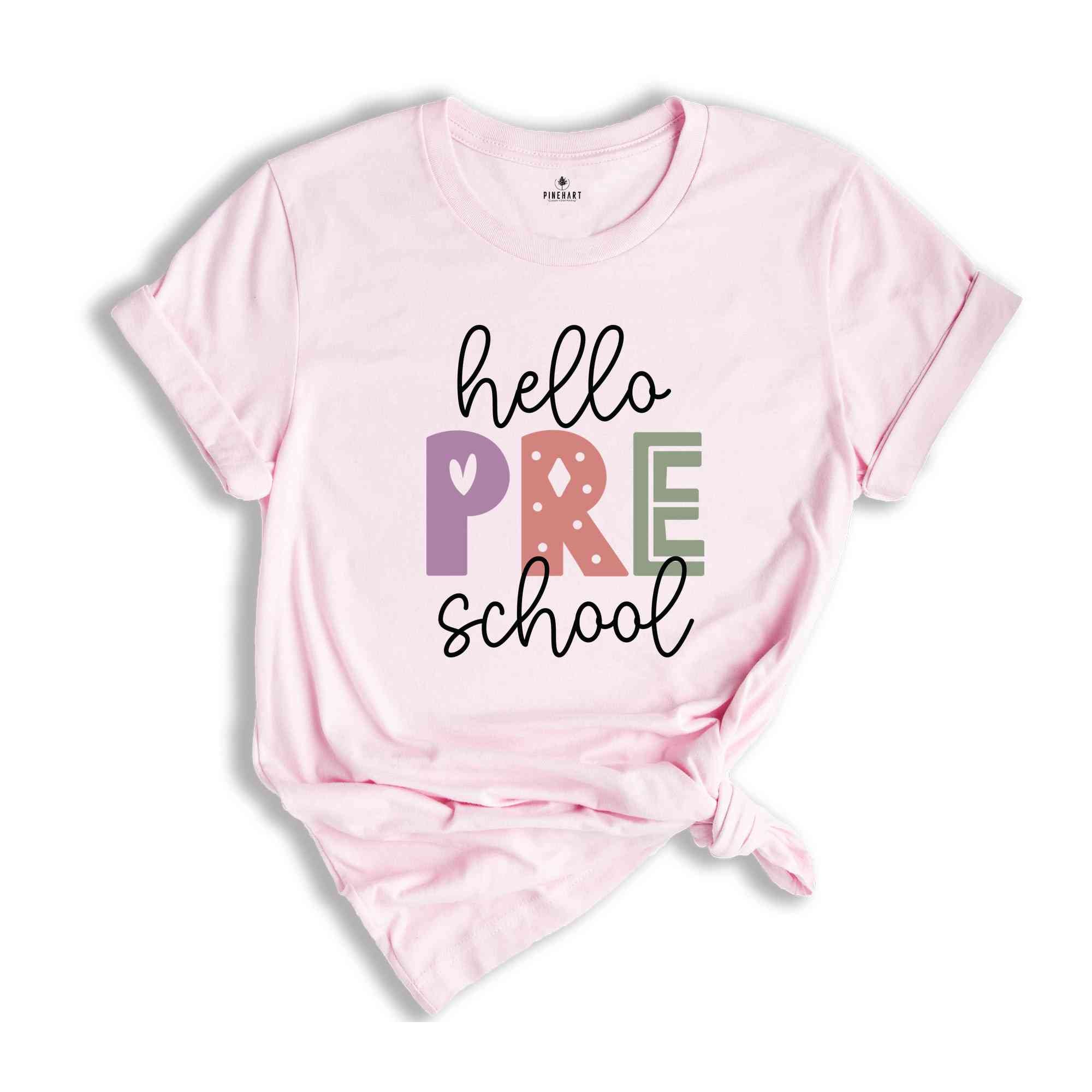 Hello Pre School Shirt, Back To School Shirt, First Day Of School Shirt, Hello School Shirt, Grade Shirt, Teacher Shirt, School Shirt