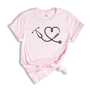 Nurse Shirt, Nurse Stethoscope T-Shirt, Nurse Week Shirt, Matching Nurse T-Shirt, Shirt for Nurse, Cute Nurse Shirt, Gift For Nurse