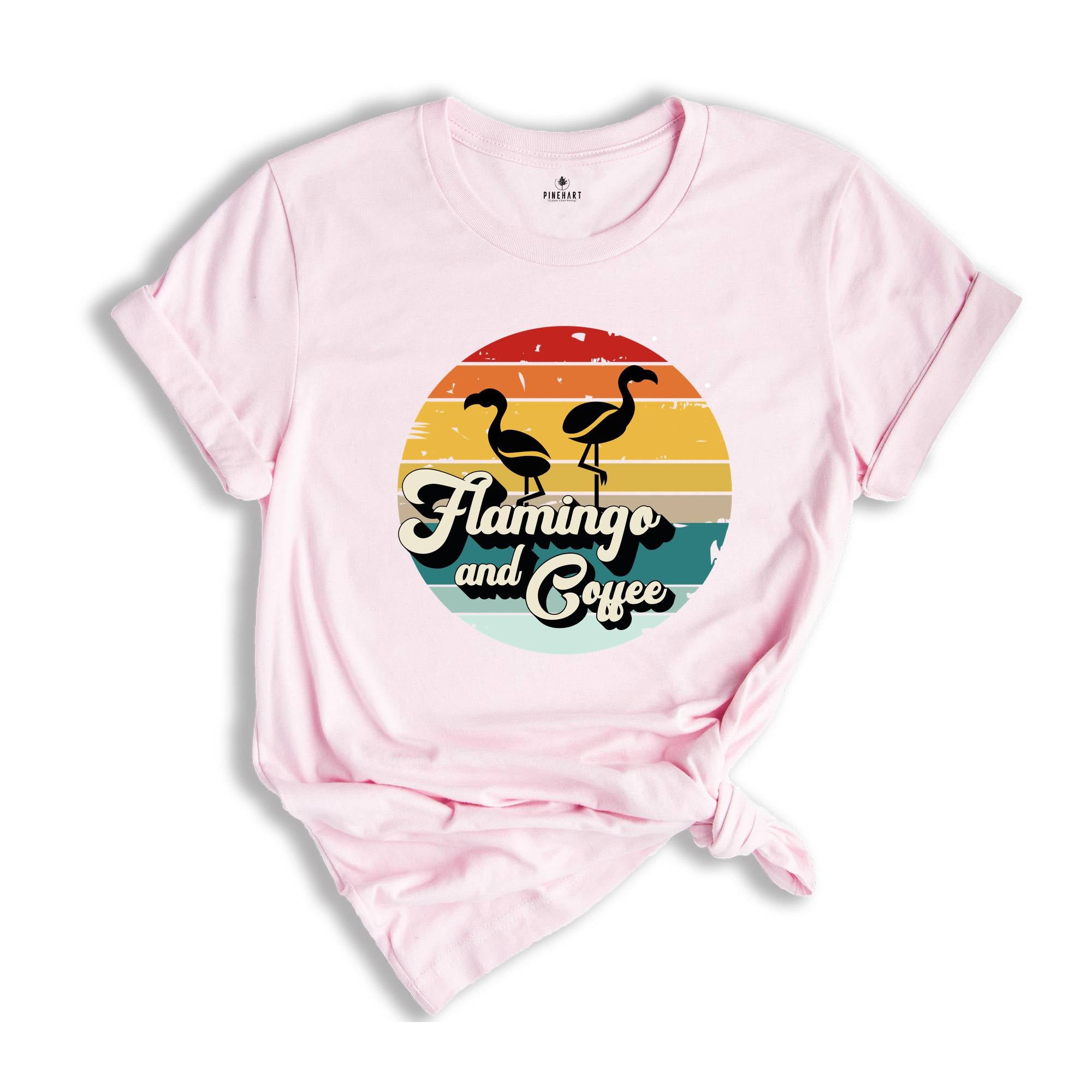 Flamingo and Coffee Shirt, Coffee Lover Tee, Coffee Gifts, Flamingo T Shirt, Coffee Flamingo Gift, Barista Shirt, Cute Coffee Shirt