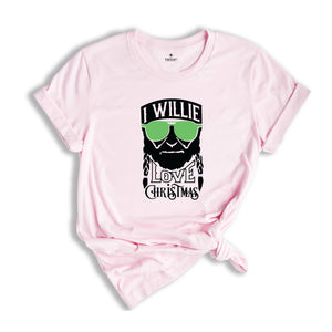 I Willie Love Christmas Shirt, Willie Shirt, Inspired Shirt, Love Christmas Shirt, Western Christmas Shirt, Country Shirt, Willie Christmas