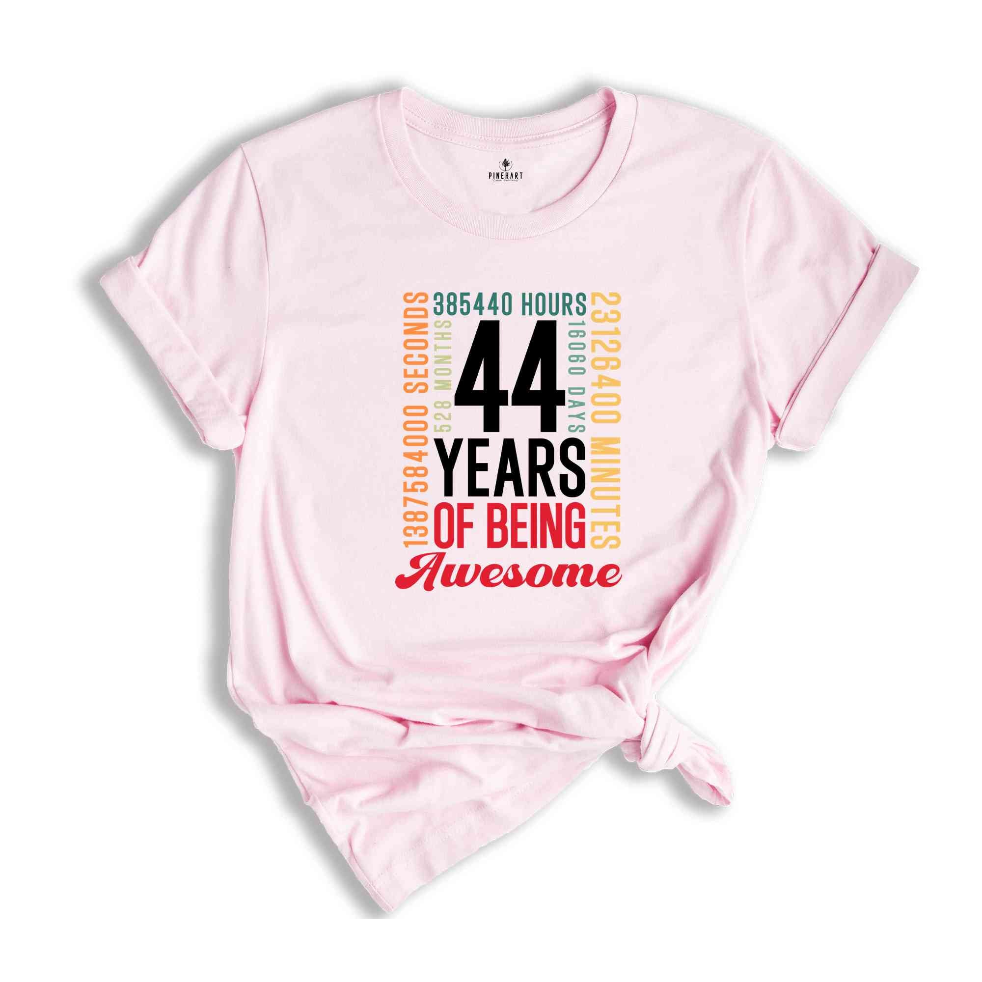 44 Years Of Being Awesome Shirt, 44 Years Shirt, 44th Birthday Shirt, Birthday Party Tee, Birthday Gift, Gen X Shirt, Adults Birthday Shirt