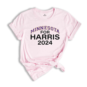 Minnesota For Harris 2024 Shirt, Election 2024 Shirt, Democratic Kamala Shirt, Kamala Shirt, Liberal Shirt, Anti Trump Shirt, Election Tee