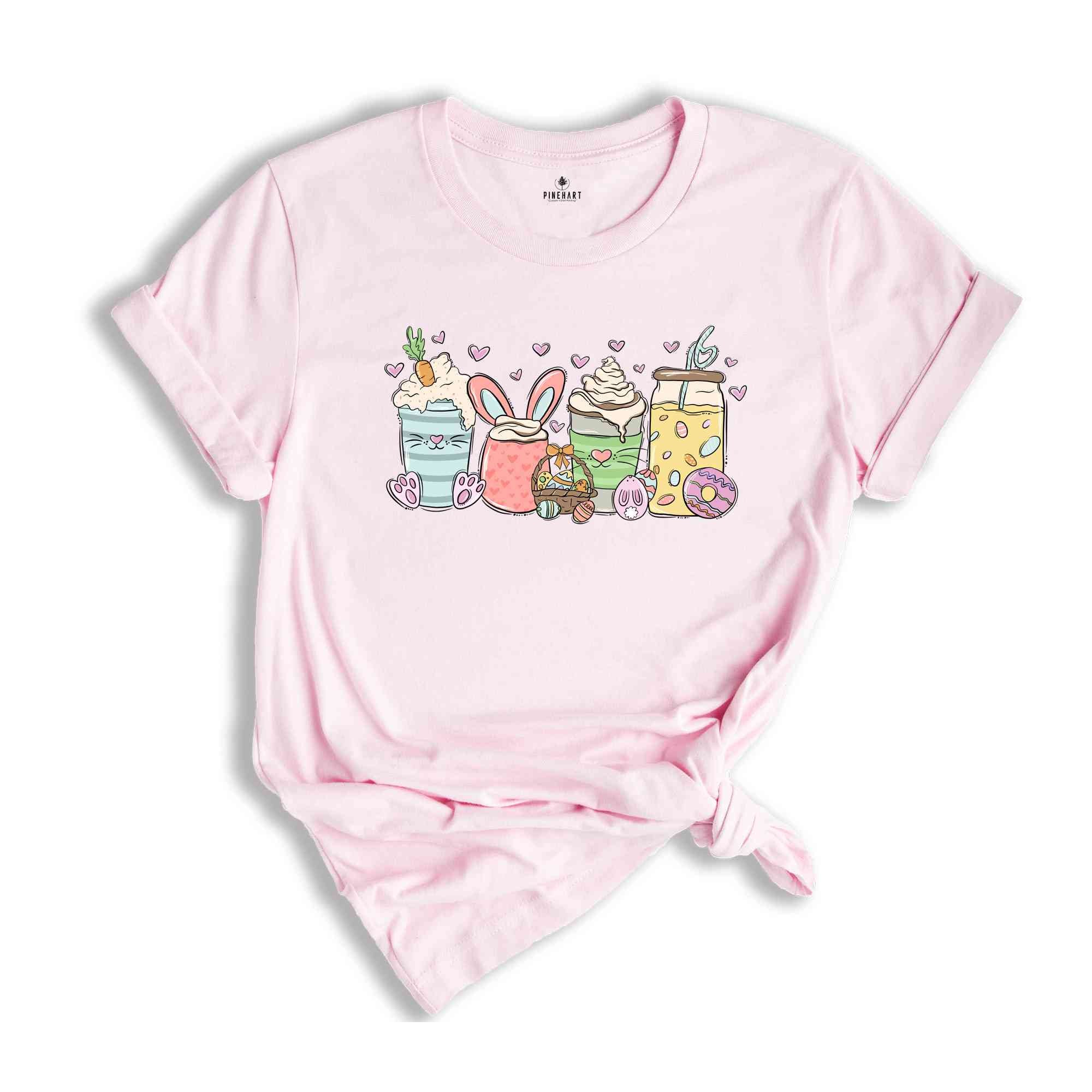 Cute Easter Coffe Cups Shirt, Easter Bunny Shirt, Easter Coffee Shirt, Coffee Lover Shirt, Happy Easter Shirt, Bunny Lover Shirt