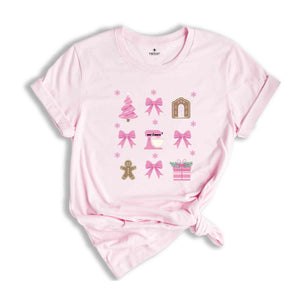 Pink Christmas Cookie Shirt, Bow Baking Shirt, Baker Shirts, Baking Gifts, Cookie Shirt, Baking Gifts, Baking Lover Shirt