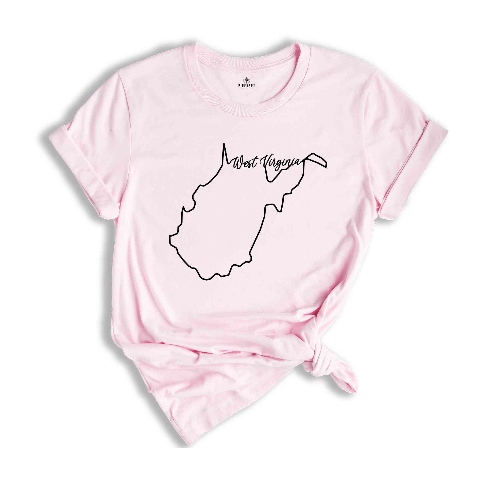 West Virginia State Shirt, The USA State Shirt, West Virginia USA Shirt, West Virginia Map Outline Shirt, US Outline Shirt, United States