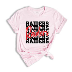 Raiders Written Team Mascot Shirt, Raiders Team Shirt, Raiders Team Spirit Shirt, Raiders Fan Tee, Raiders School Spirit