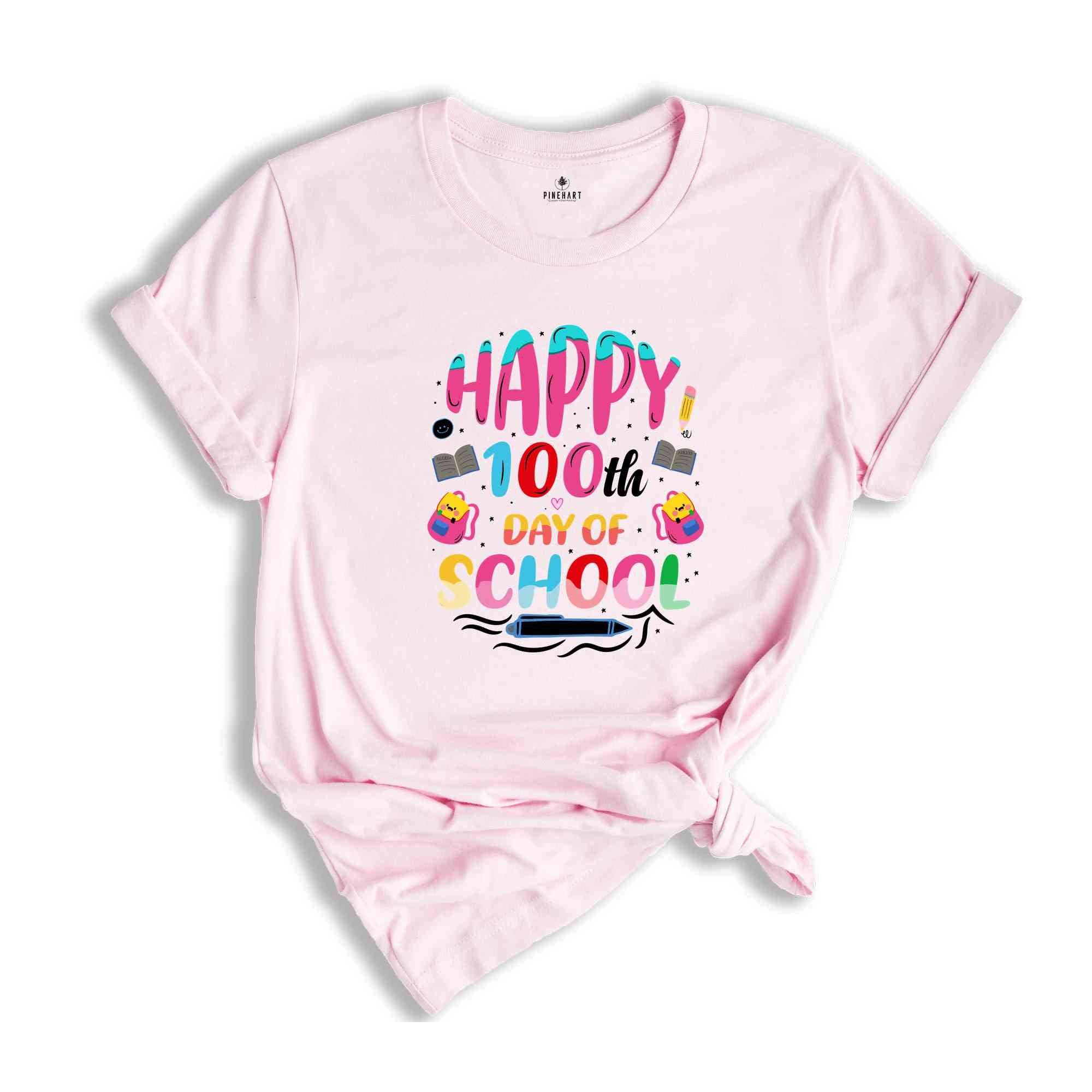 Happy 100th Day Of School Shirt, School Appreciation, Teacher Shirt, 100th Day Of School Gift, School Shirt, Back To School Shirt