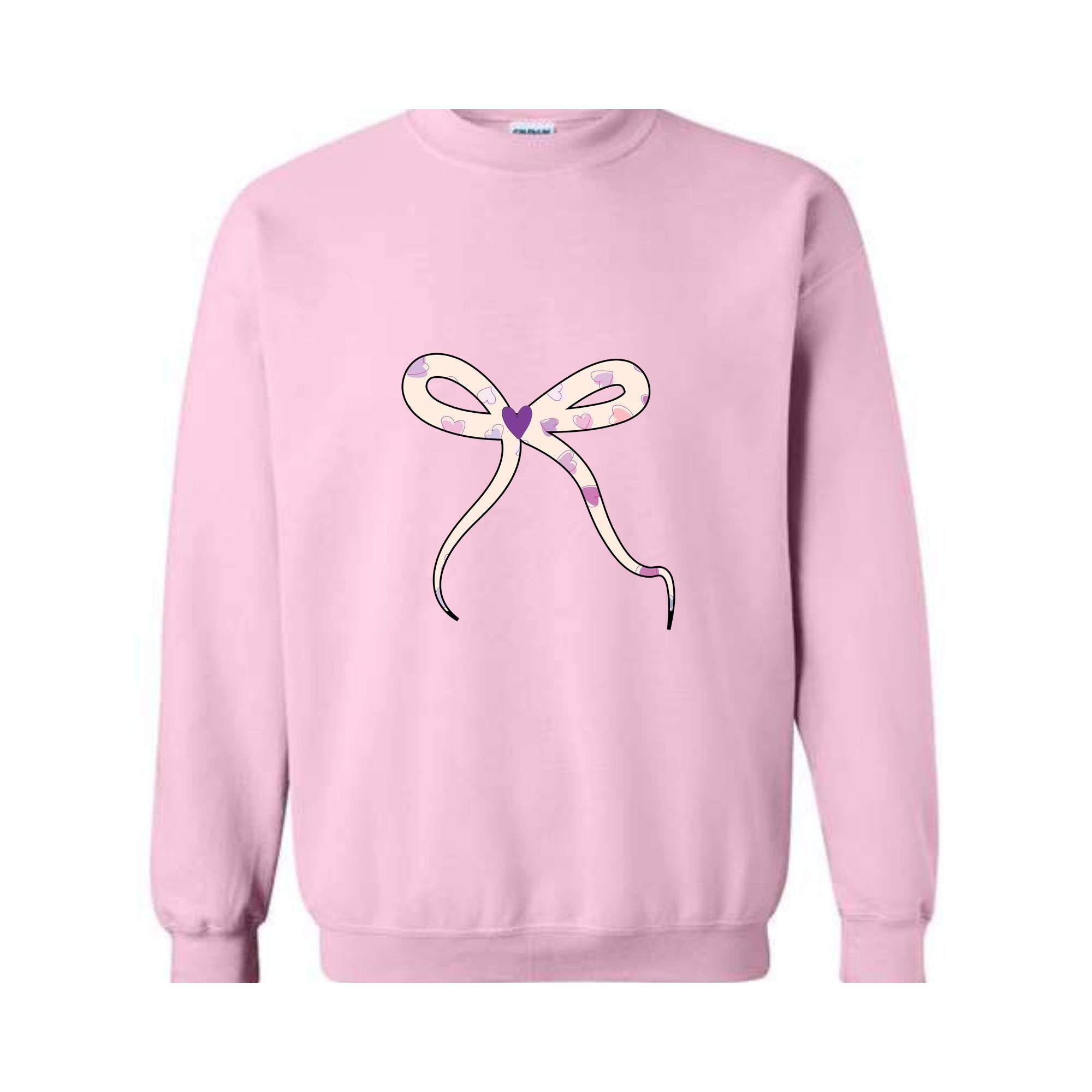 Cute Sweater , A bow sweatshirt , Lovely Sweater , Trendy Sweater , a Pink Bow Sweater , Holiday Sweater , New Year Sweater