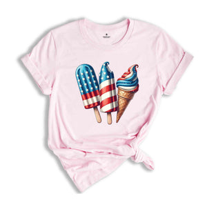 4th of July ice creams Shirt, 4th Of July Shirt, Memorial Day Shirt, Independence Day Shirt, Usa Flag Shirt