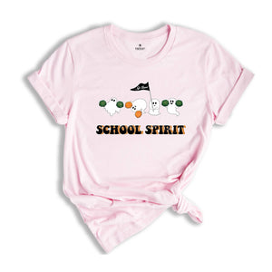 School Spirit Halloween Shirt, School Spirit Shirt, Ghost School Spirit Shirt, School Spirit Halloween Tee, Cheerleader Halloween Tee