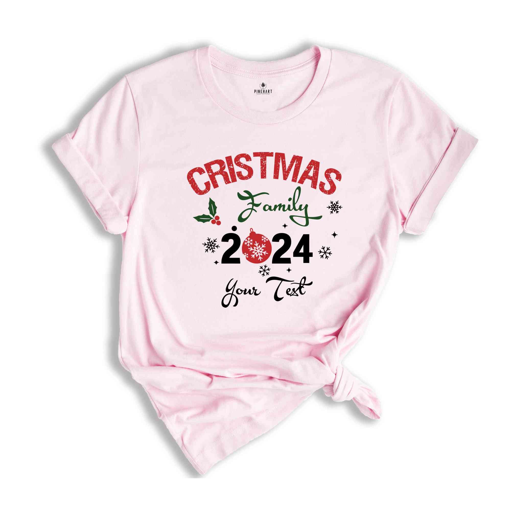 Custom Family Name Christmas 2024 Shirt, Custom Name Christmas Sweatshirt, Personalized Family Christmas Shirt, Personalize Matching Family