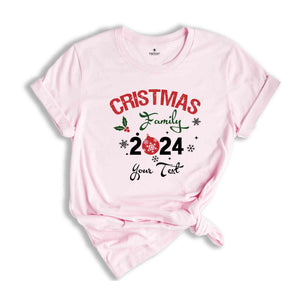 Custom Family Name Christmas 2024 Shirt, Custom Name Christmas Sweatshirt, Personalized Family Christmas Shirt, Personalize Matching Family