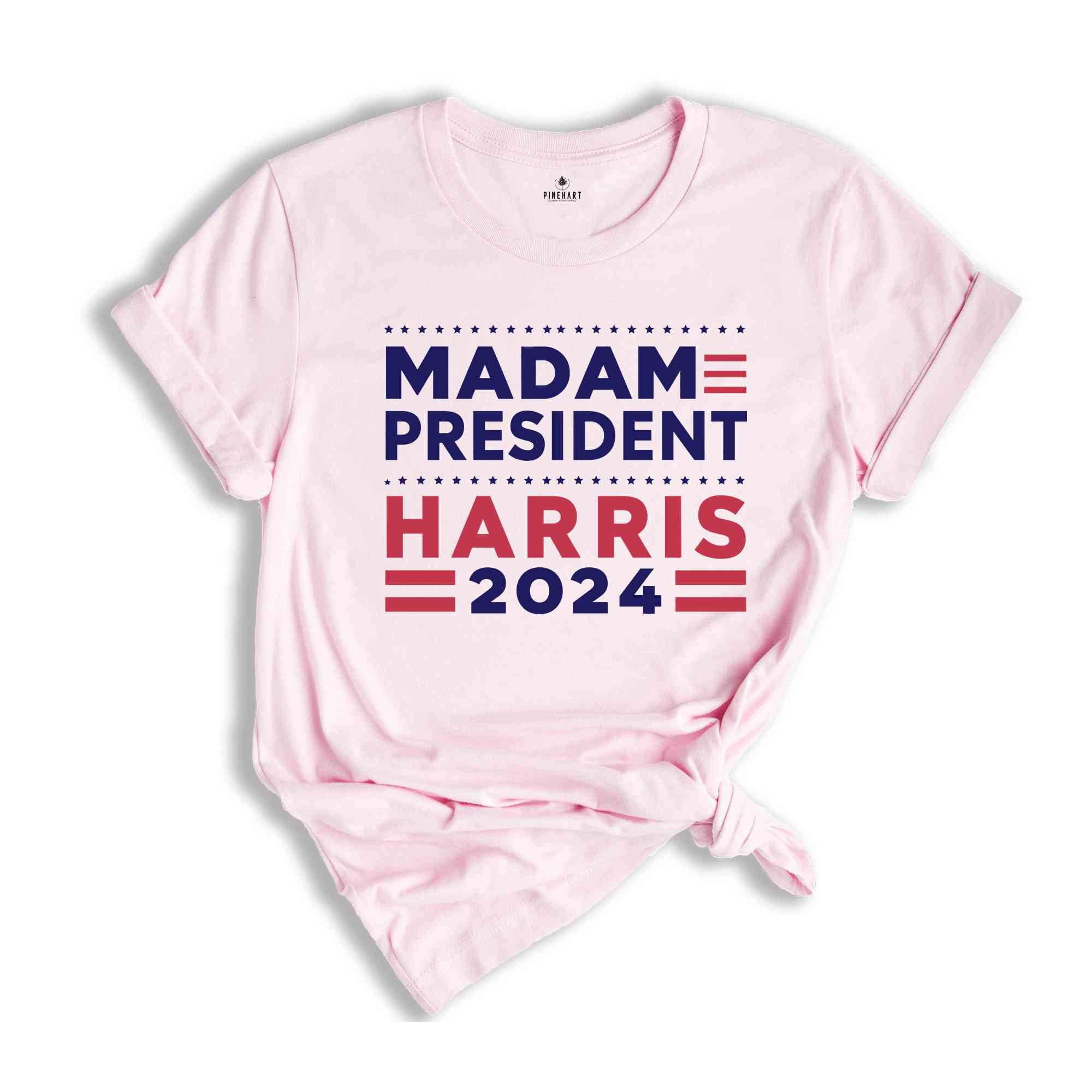 Madam President Kamala Harris 2024 Shirt, Kamala Harris 2024 Shirt, Kamala Rally Shirt, Madam President Feminist Gift