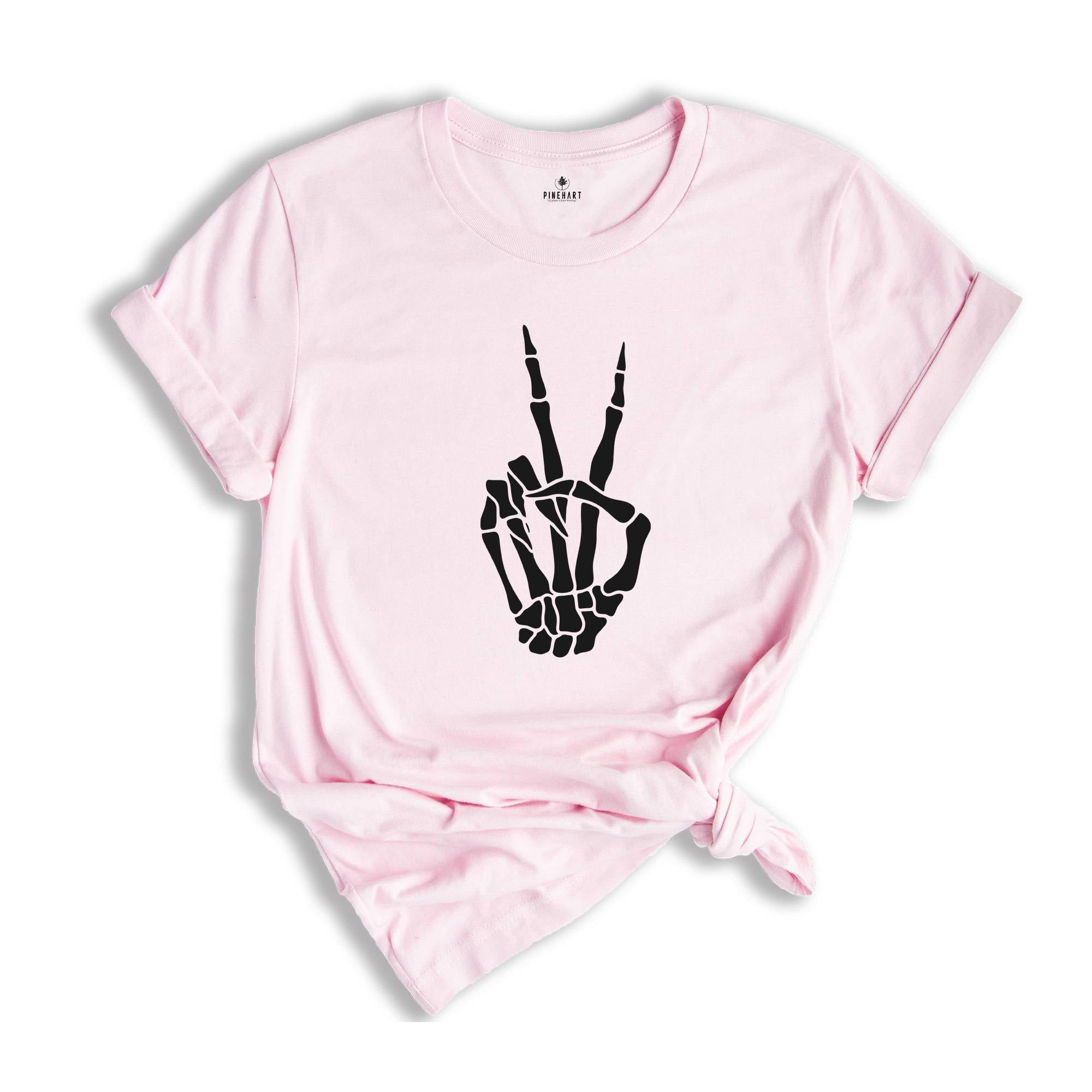 Skeleton Peace Shirt,Skeleton shirt, Skeleton Hand Shirt, Funny Tee,Women's Shirt,Skeleton Peace Sign,Birthday Gift, Cool shirt