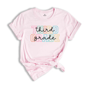 Third Grade Shirt, 3rd Grade Shirt, Third Grade Teacher Shirt, Grade Rainbow Shirt, Teacher Gift, Kids Third Grade Tee, Back To School