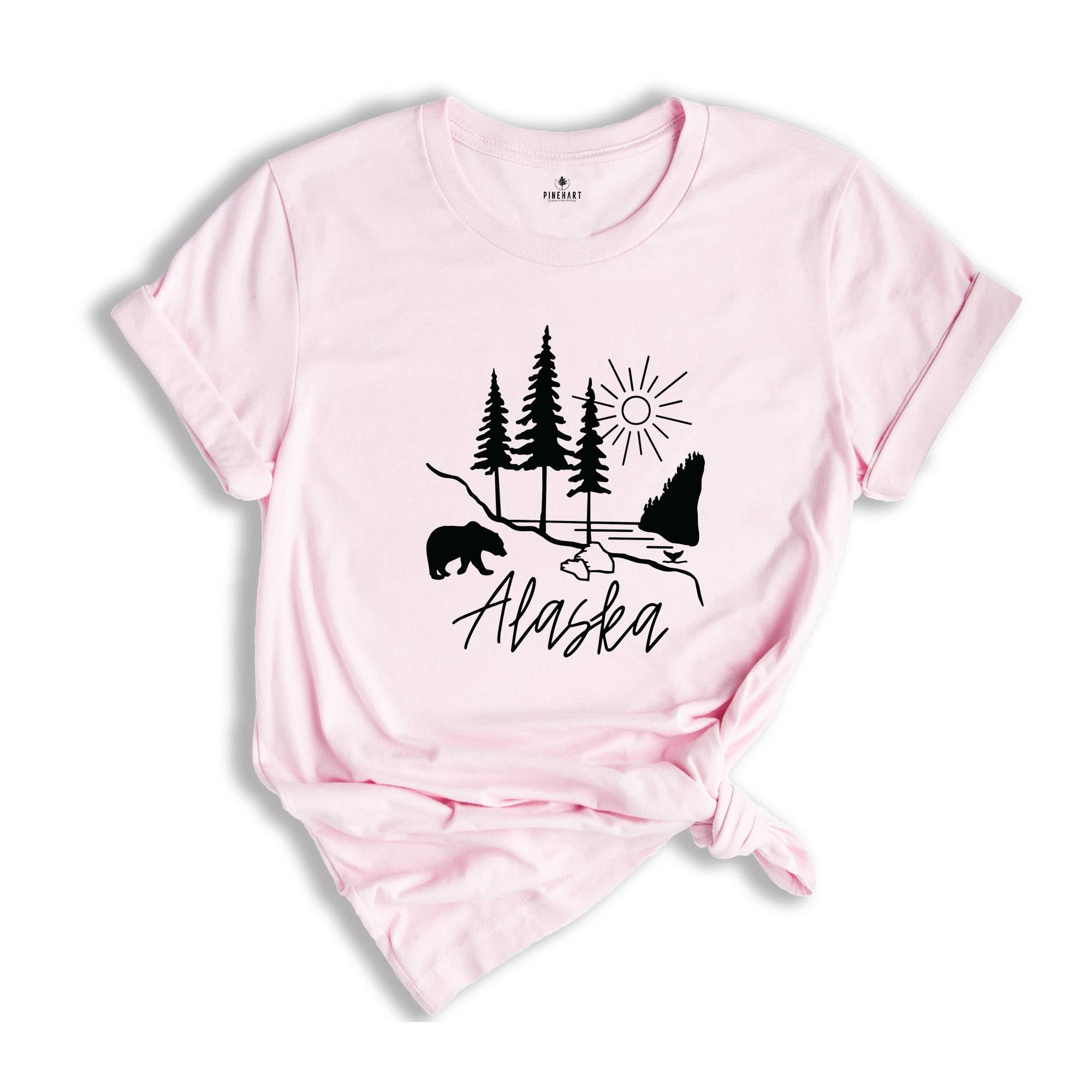 Alaska Shirts, Alaska State Map Shirt, Alaska State Shirt, Alaska Football Shirt, Alaska Gifts, Alaska Apparel, Alaskan University Tee