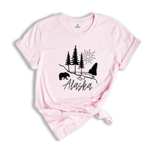 Alaska Shirts, Alaska State Map Shirt, Alaska State Shirt, Alaska Football Shirt, Alaska Gifts, Alaska Apparel, Alaskan University Tee