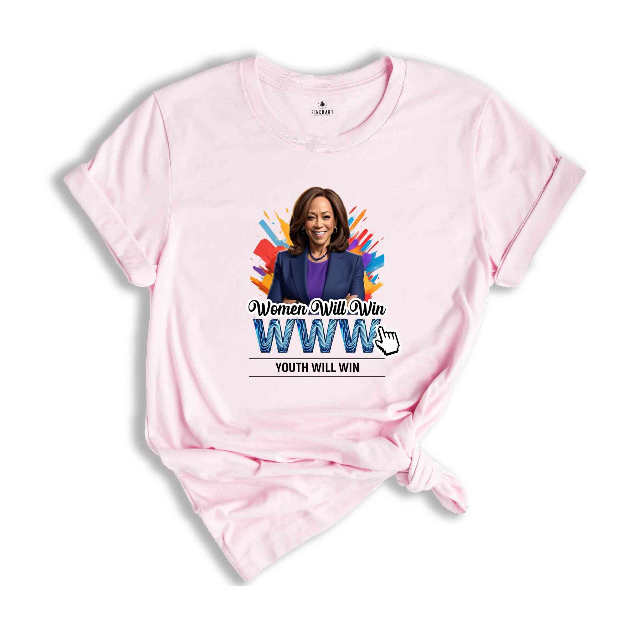 Women Will Win Shirt, Kamala Harris Shirt, 2024 Election T-Shirt, Feminist Shirt, Veto Kamala Shirt, President Kamala Shirt