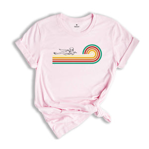 Retro Swimming Shirt, Gift For Swimmer, Rainbow Swimming Tee, Synchronized Swimming, Swim Team Tee, Gift For Swim Coach